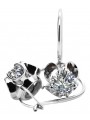 Boucles d'oreilles argent 925 zircon vec035s Vintage