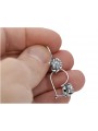 Boucles d'oreilles argent 925 zircon vec035s Vintage