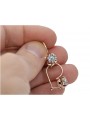 Boucles d'oreilles argent plaqué or rose 925 zircon vec035rp Vintage