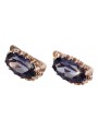 Exquisite Original 14K Rose Gold and Alexandrite Earrings vec174