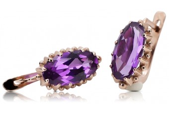 Exquisites 14 Karat Rose Pink Gold Amethyst Schmuckstück vec174 Vintage