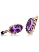 Exquisites 14 Karat Rose Pink Gold Amethyst Schmuckstück vec174 Vintage