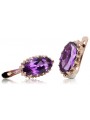 Exquisites 14 Karat Rose Pink Gold Amethyst Schmuckstück vec174 Vintage