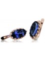 "Elegantly Crafted 14K Rose Pink Gold and Sapphire Earrings vec174" Vintage