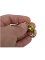 14k Roségold Peridot Ohrringe im Retro-Stil - vec174 Vintage