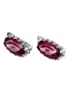 Boucles d'oreilles rubis vintage argent 925 vec174s