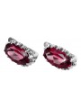 Silver 925 Vintage ruby earrings vec174s