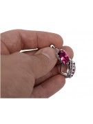 Silver 925 Vintage ruby earrings vec174s