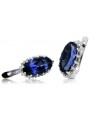 Silver 925 Vintage sapphire earrings vec174s