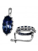 Silver 925 Vintage sapphire earrings vec174s