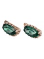 Silver 925 Vintage emerald earrings vec174s