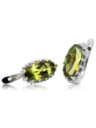 Pendientes vintage peridoto plata 925 vec174s