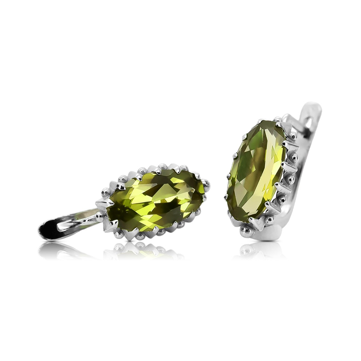 Cercei vintage cu peridot din argint 925 vec174s