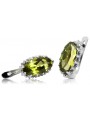 Silber 925 Vintage Peridot-Ohrringe vec174s