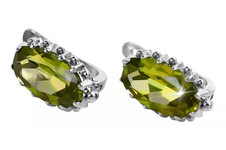 Cercei vintage cu peridot din argint 925 vec174s