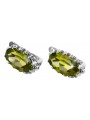 Boucles d'oreilles péridot vintage argent 925 vec174s