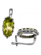 Silber 925 Vintage Peridot-Ohrringe vec174s