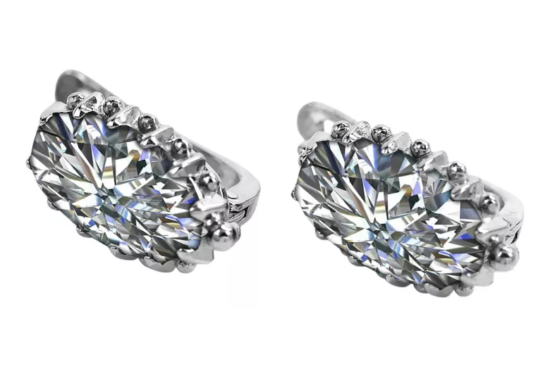 Boucles d'oreilles Vintage en argent 925 et zircon, vec174s