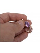 Vintage-Ohrringe aus rosévergoldetem 925er-Silber mit Amethyst, vec174rp