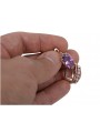 Vintage-Ohrringe aus rosévergoldetem 925er-Silber mit Amethyst, vec174rp