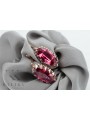 Boucles d'oreilles vintage en argent plaqué or rose 925 rubis vec174rp