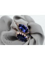 Vintage silver rose gold plated 925 sapphire earrings vec174rp