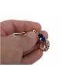 Vintage silver rose gold plated 925 sapphire earrings vec174rp