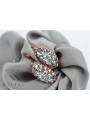 Vintage silver rose gold plated 925 zircon earrings vec174rp