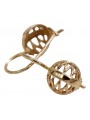 "Vintage Ball Ohrringe in 14 Karat Originales Vintage-Roségold, Keine Steine, 585 Gold" ven074