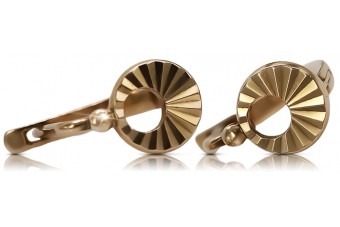 "Hoops Rétro en Or Rose 14 Carats 585, Sans Pierres Précieuses" ven079