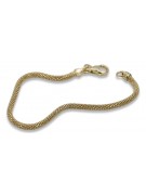 Italian yellow 14k gold 585 New Rope Cord bracelet hollow cb075y