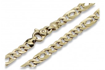 Vintage rose Italian yellow gold chain cc023y