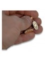 "14k 585 Gold Vintage Oval Ohrringe in Originales Vintage-Roségold ohne Steine" ven124