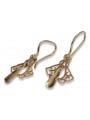 "No Stones Vintage Leaf Earrings in Original 14K Rose Gold" ven127