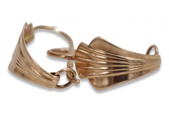 "14 Karat Originales Vintage-Roségold, Keine Steine Blatt Ohrringe" ven129