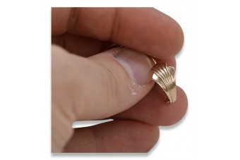 "14 Karat Originales Vintage-Roségold, Keine Steine Blatt Ohrringe" ven129