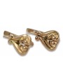 Elegantes Pendientes Vintage de Corazón en Auténtico Oro Rosa 14k Sin Piedras ven132