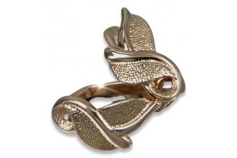 Ретро 585 14k розови златни обеци без камъни ven133