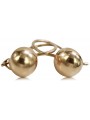 "Original Vintage 14K Rose Gold Ball Earrings - No Stones" ven178