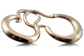 Echte 14k 585 Roségold Vintage Hoops Ohrringe, Keine Steine ven183