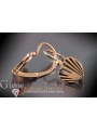 Exquisite 14k 585 Gold Vintage-Roségold Leaf Ohrringe ohne Steine ven187