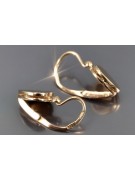 "Elegantes Pendientes de Hoja Vintage en Oro Rosa Original de 14k" ven187