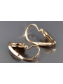 Boucles d'oreilles feuille d'or 14 carats 585 vintage, Pas de pierres, Or rose d'origin ven187