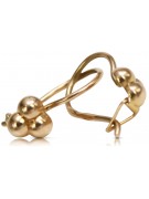 "Boucles d'oreilles vintages en or rose 14k 585, modèle Pas de pierres" ven198