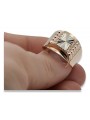 Vintage rose pink 14k 585 gold Men's signet ring csn002r