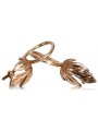 "Vintage 14K Rose Gold Leaf Earrings, No Stones Original" ven210