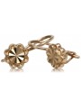 "Authentic Vintage 14K 585 Rose Gold Flower Earrings, No Stones" ven229