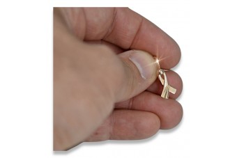 Ретро стил 14k розово златни обици с листенца, без д ven230