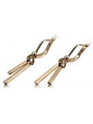 "Timeless 14K 585 Rose Gold Vintage-Styled Earrings without Stones" ven234