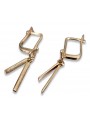 "Timeless 14K 585 Rose Gold Vintage-Styled Earrings without Stones" ven234